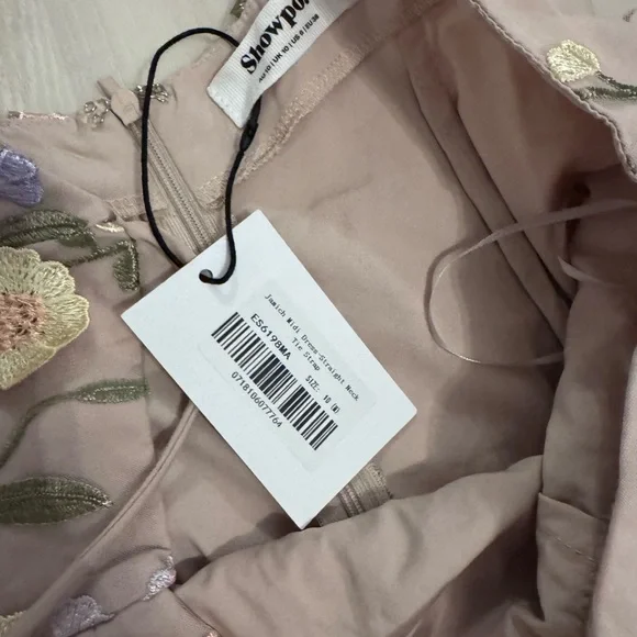 Showpo Floral Embroidered Dress - Purple and Pink - Picture 5 of 9